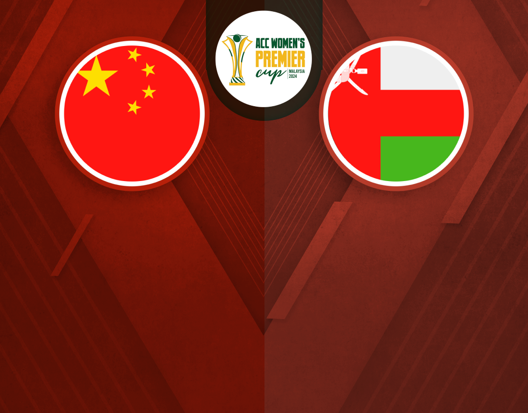 Match 20 of acc women's t20 premier cup, 2024: china women vs oman women banner