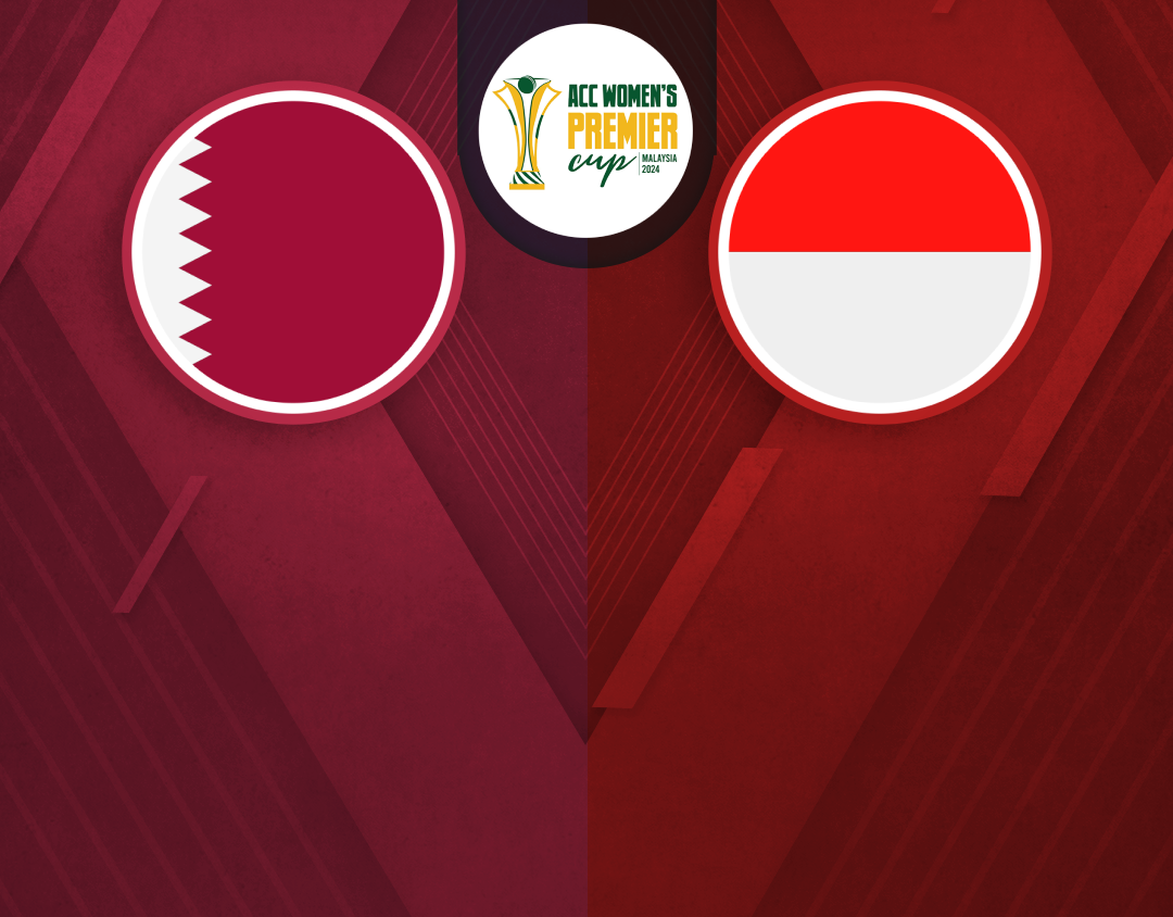 Match 21 of acc women's t20 premier cup, 2024: indonesia women vs qatar women banner