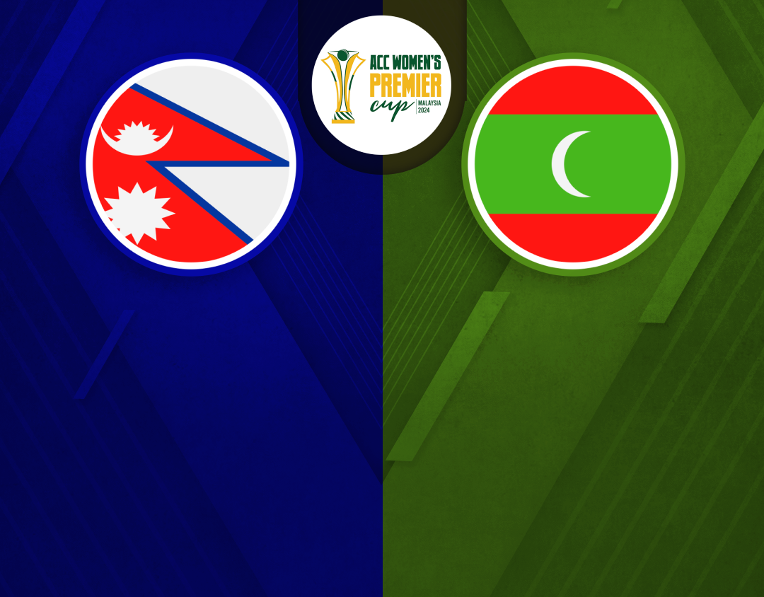 Match 22 of acc women's t20 premier cup, 2024: nepal women vs maldives women banner