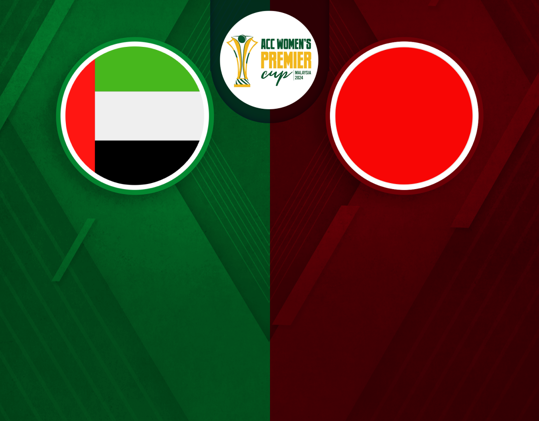 Match 24 of acc women's t20 premier cup, 2024: united arab emirates women vs japan women banner