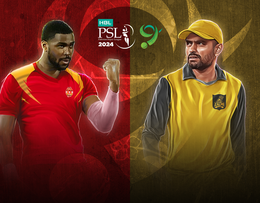 Match 13 of psl, 2024: peshawar zalmi vs islamabad united banner