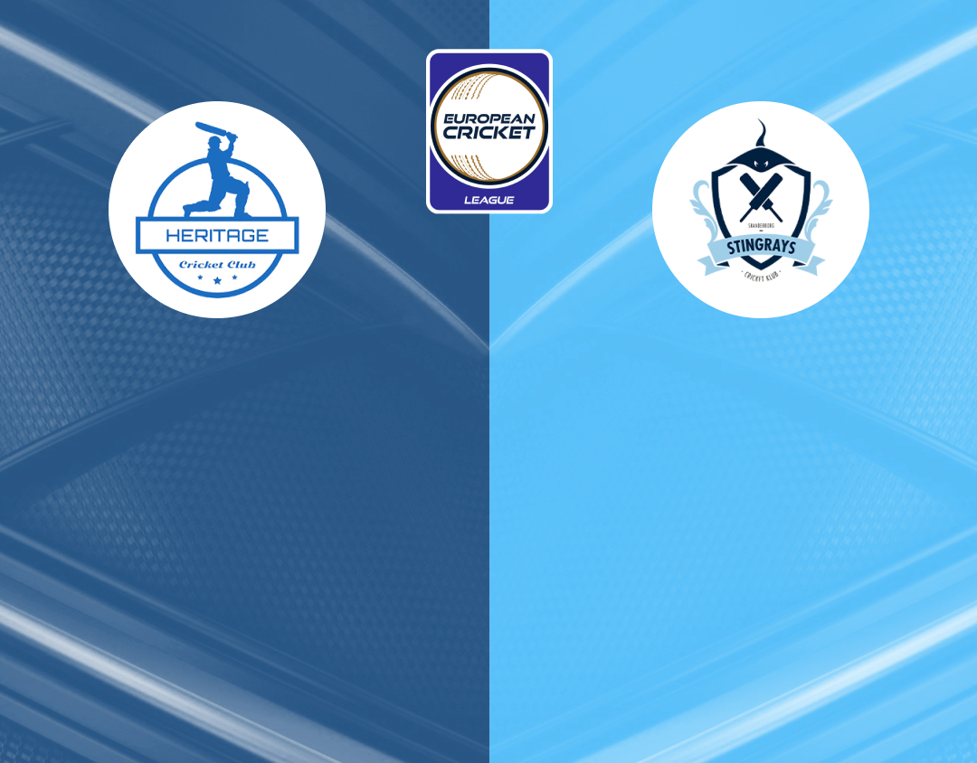 Group a - match 9 of european cricket league, 2024: heritage cc vs skanderborg banner