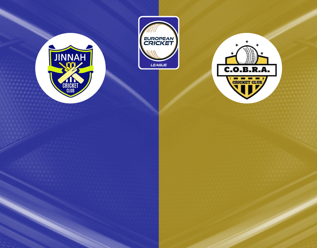 Group a - match 10 of european cricket league, 2024: jinnah brescia vs cobra cc banner