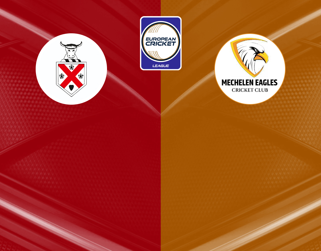 Group b - match 1 of european cricket league, 2024: hornchurch vs mechelen eagles banner