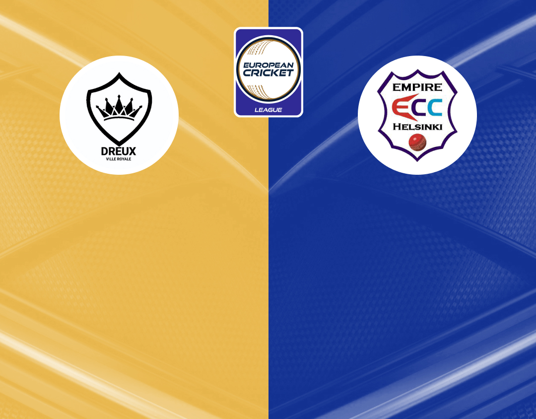 Group d - match 3 of european cricket league, 2024: dreux vs empire cc banner