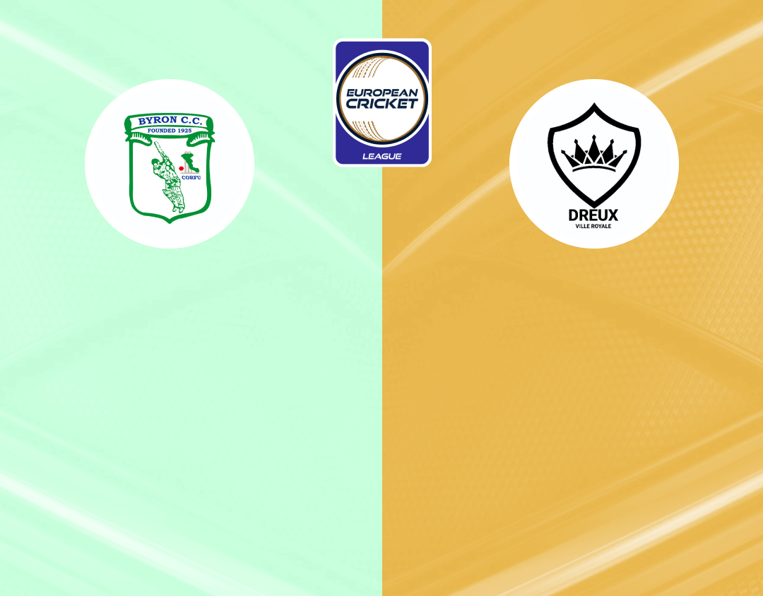 Group d - match 5 of european cricket league, 2024: byron vs dreux banner