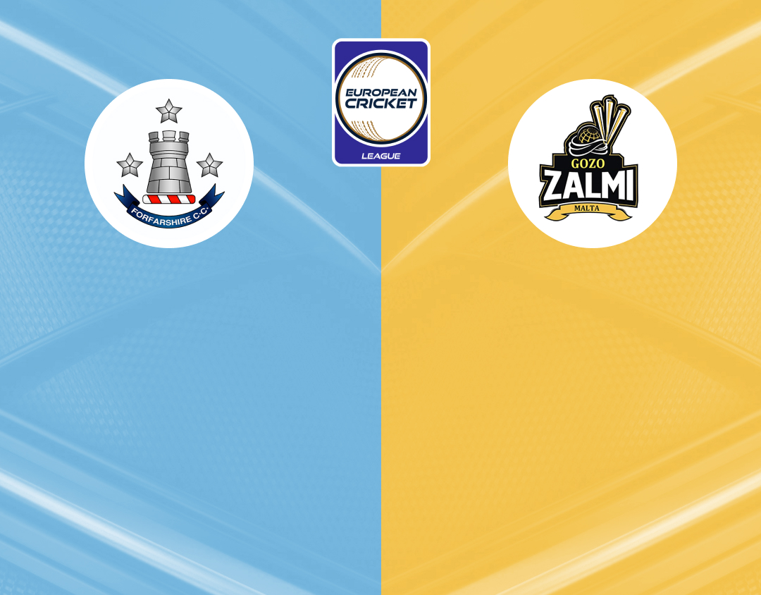 Group e - match 2 of european cricket league, 2024: forfarshire vs gozo zalmi banner