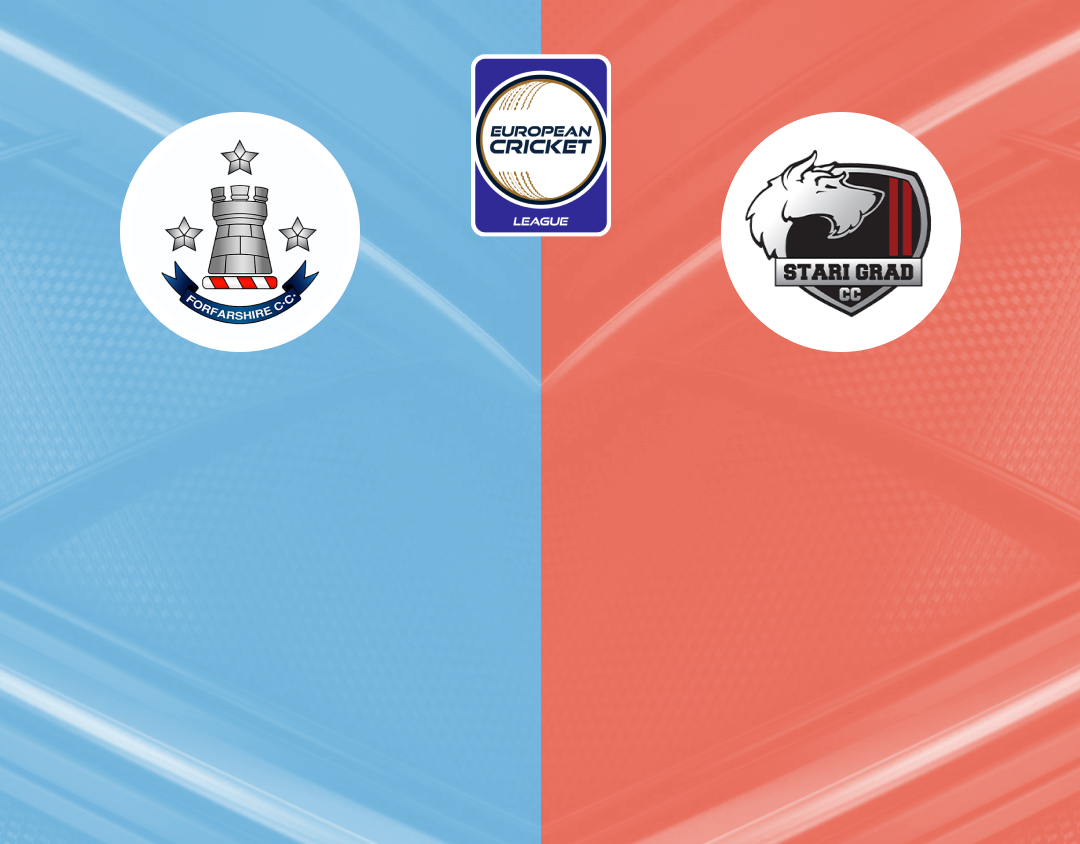 Group e - match 5 of european cricket league, 2024: forfarshire vs stari grad banner