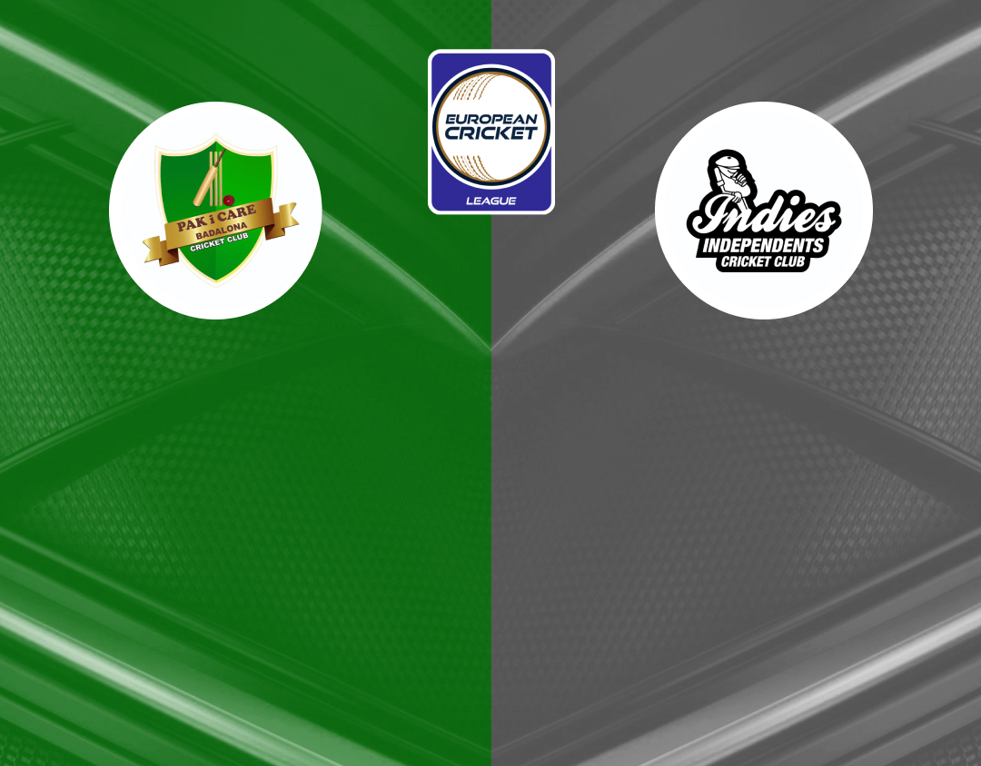 Group f - match 5 of european cricket league, 2024: pak i care badalona vs independents cc banner