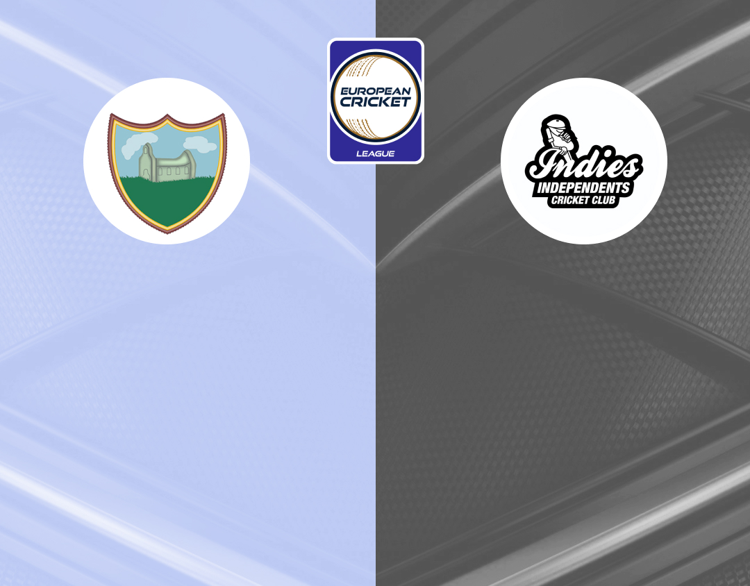 Match #78 of european cricket league, 2024: crosby vs independents cc banner