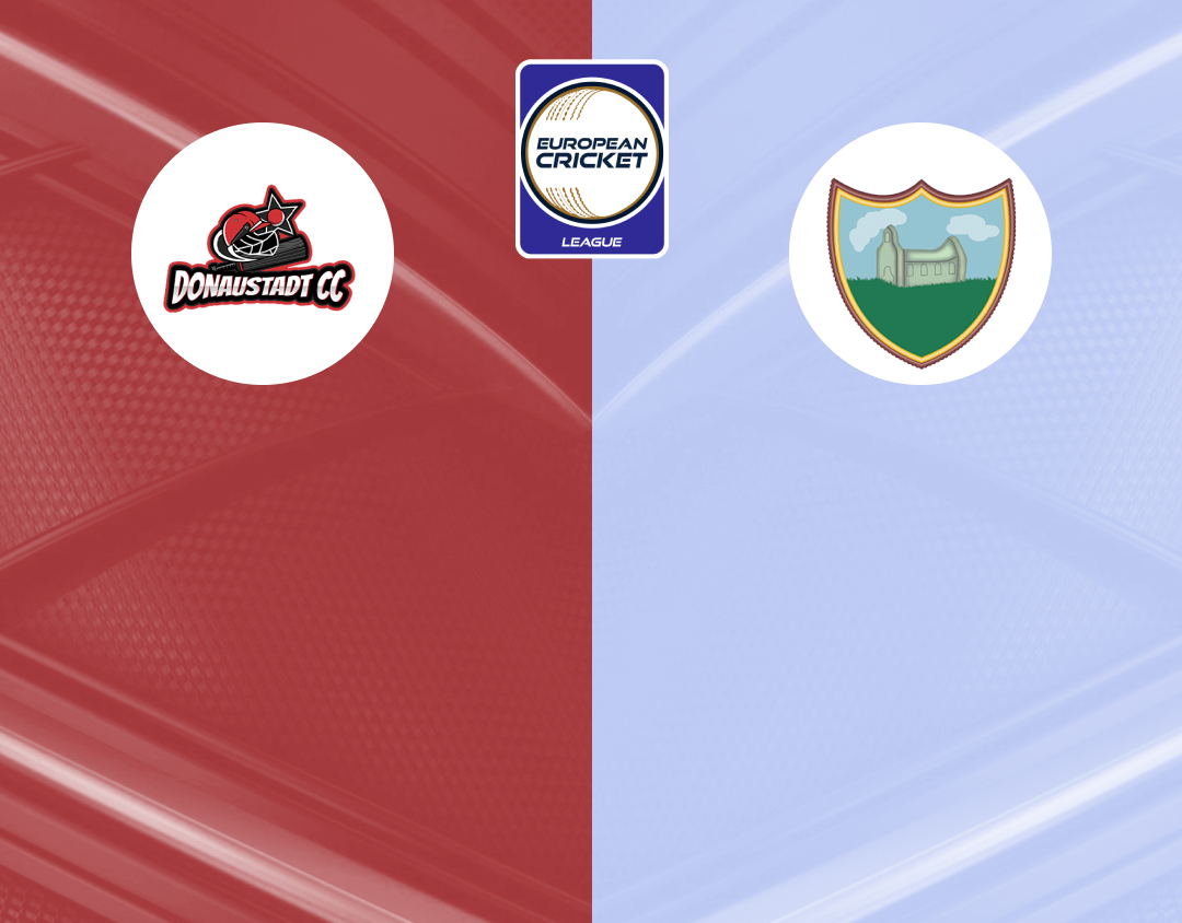 Match #80 of european cricket league, 2024: donaustadt vs crosby banner