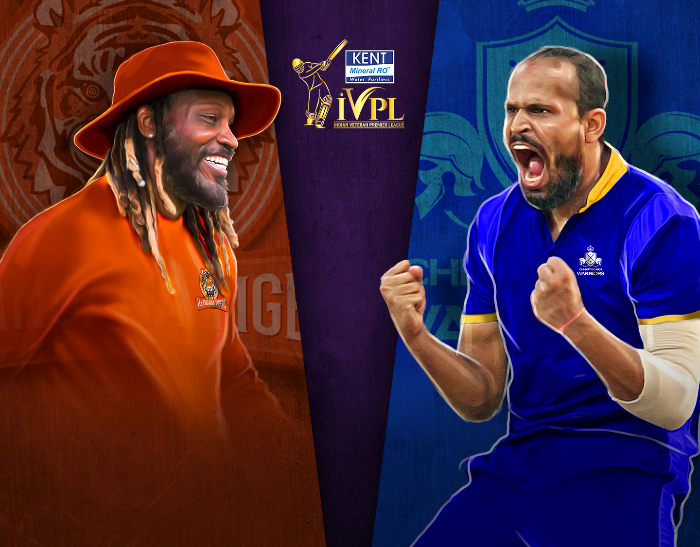 Match 9 of indian veterans premier league: telangana tigers vs chhattisgarh warriors banner