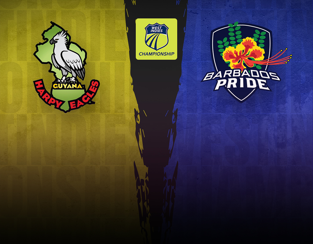 Match 14 of west indies championship: guyana harpy eagles vs barbados pride banner