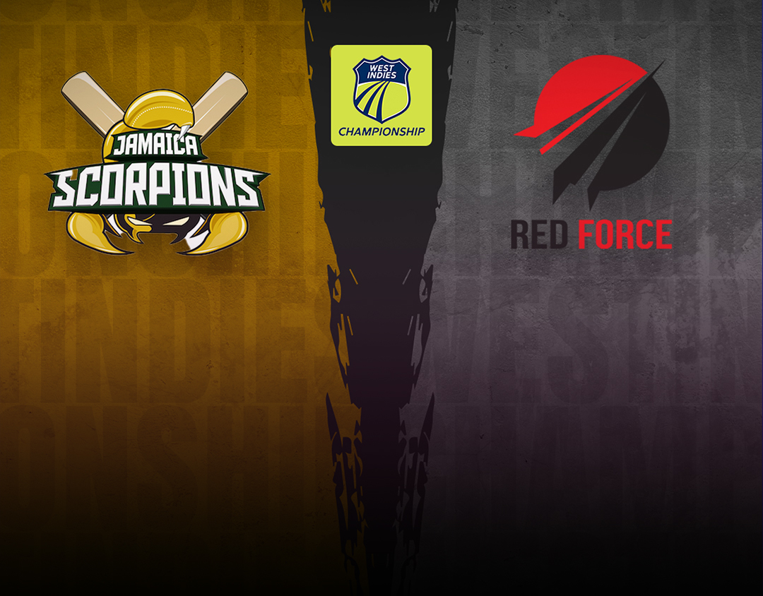 Match 28 of west indies championship: jamaica scorpions vs trinidad &tobago red force banner