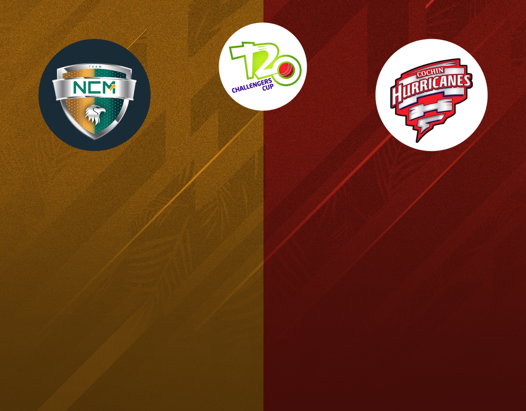 Match 25 of kcc t20 challengers cup, 2024: noor cm academy vs cochin hurricanes banner