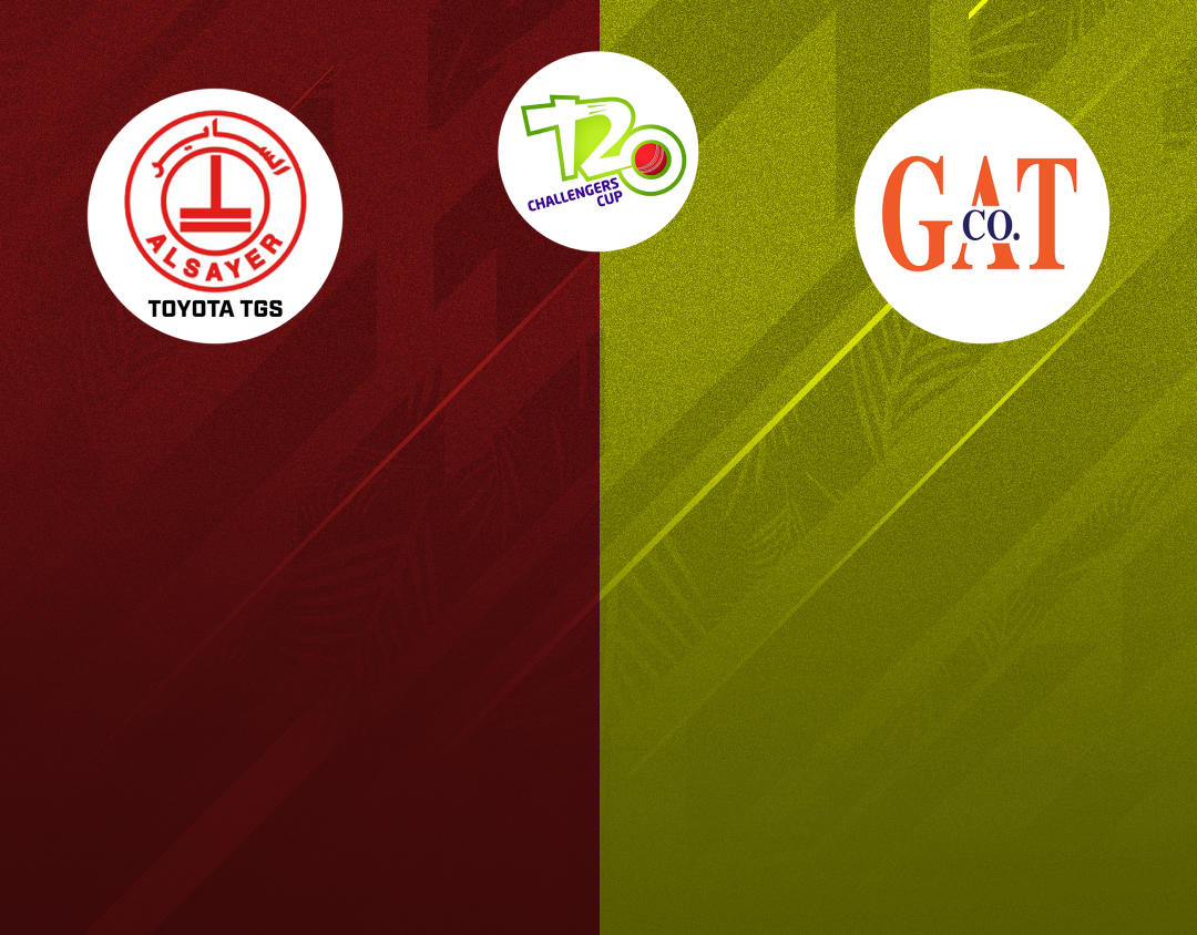 Match 33 of kcc t20 challengers cup, 2024: toyota tgs vs gat banner