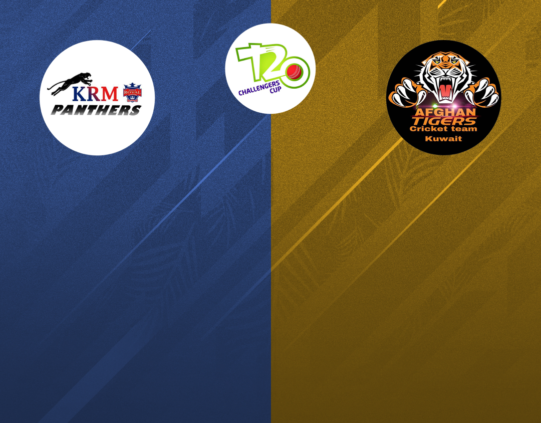 Match 34 of kcc t20 challengers cup, 2024: afghan tigers vs krm panthers banner
