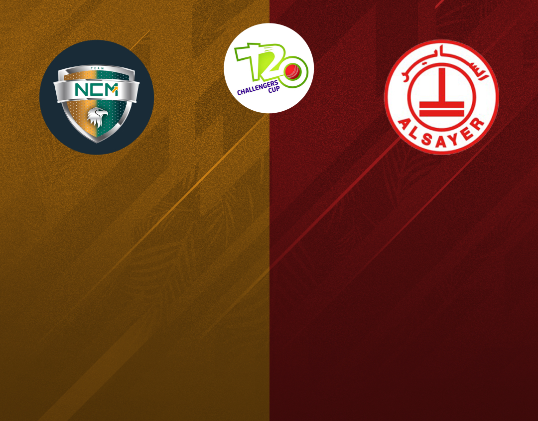 Match 41 of kcc t20 challengers cup, 2024: noor cm academy vs al sayer banner