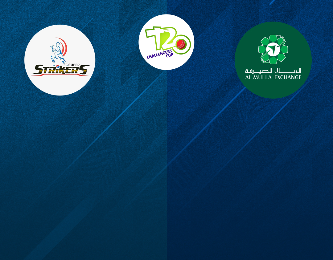 Match 50 of kcc t20 challengers cup, 2024: super xi strikers vs al mulla exchange - b banner