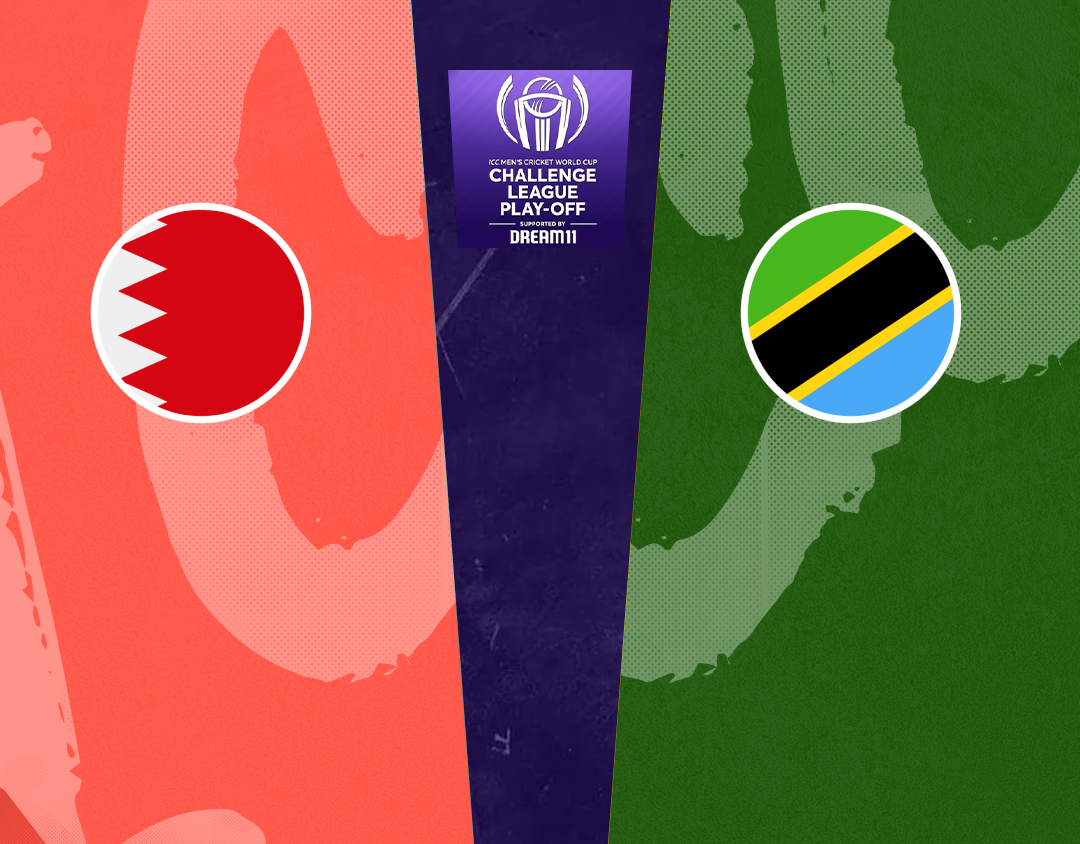 Match 10 of icc cwc challenge league play-off, 2024: bahrain vs tanzania banner