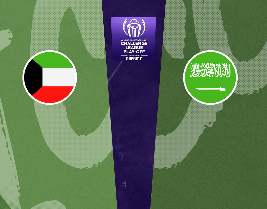Match 3 of icc cwc challenge league play-off, 2024: kuwait vs saudi arabia banner