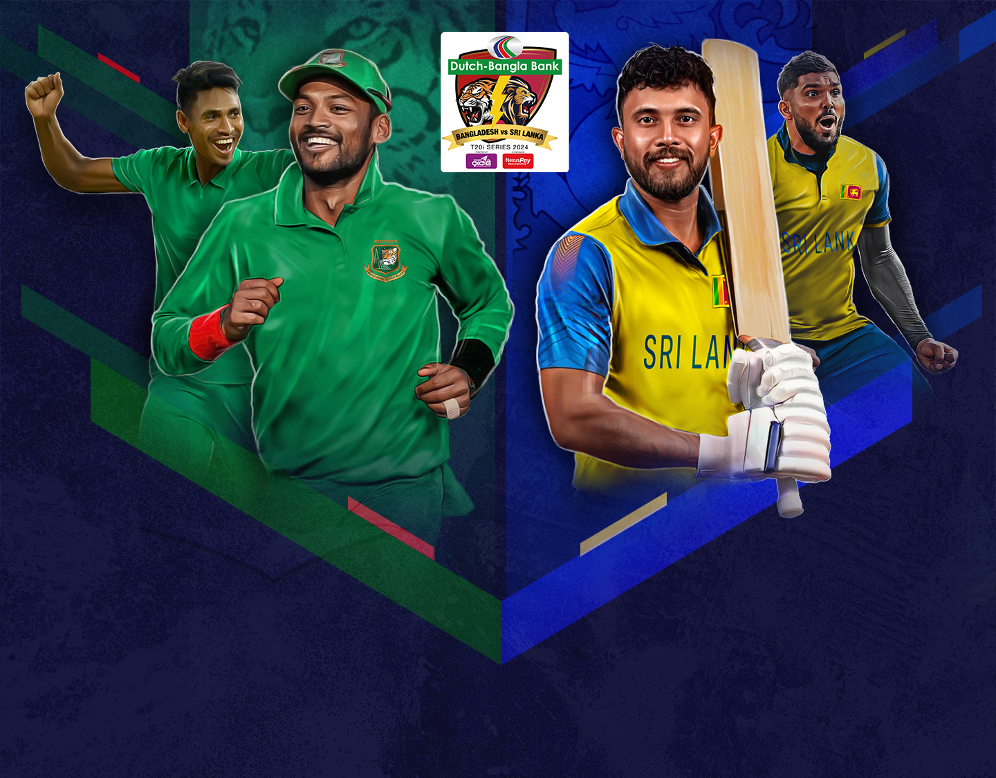 1st t20i of sri lanka tour of bangladesh, 2024: bangladesh vs sri lanka banner