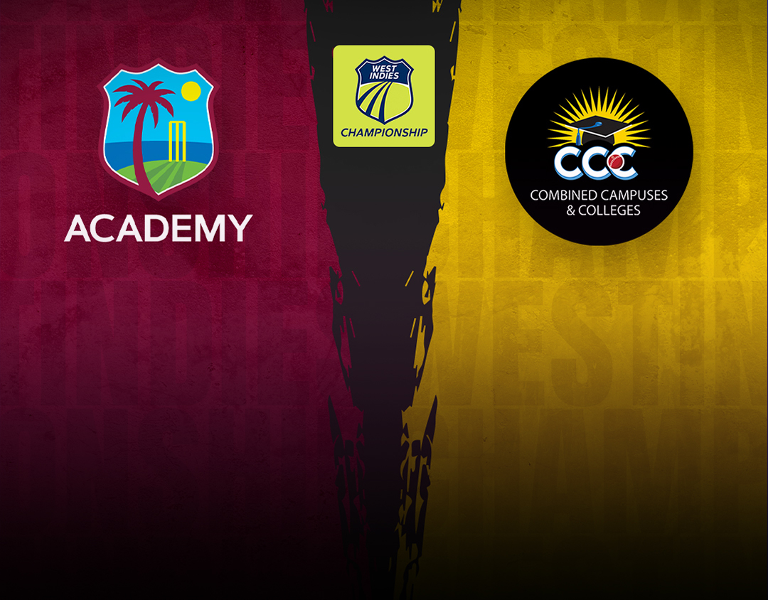 Match 20 of west indies championship: west indies academy vs combined campuses and colleges banner
