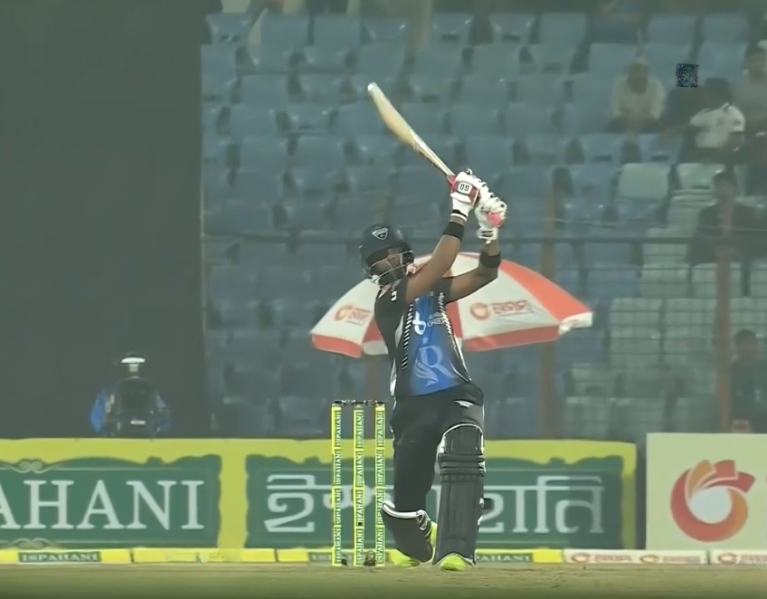 6,6,6! Mehadi Hasan’s Spectacular Display of Power Hitting