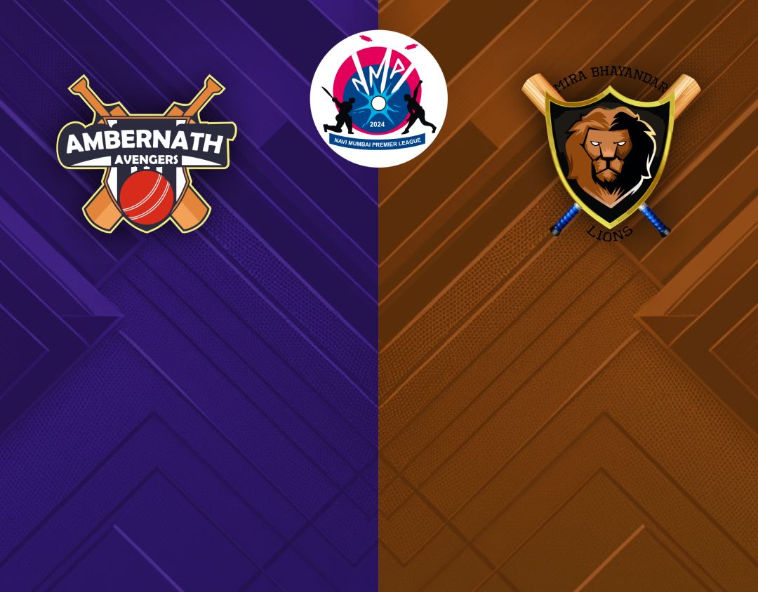 Match 10 of navi mumbai premier league: mira bhayandar lions vs ambernath avengers banner