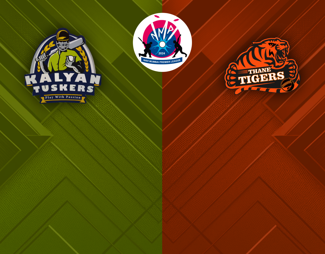 Match 12 of navi mumbai premier league: thane tigers vs kalyan tuskers banner