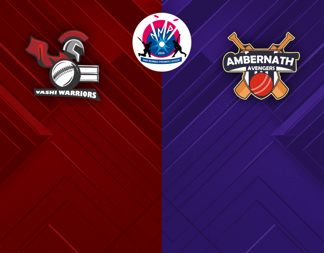Match 14 of navi mumbai premier league: ambernath avengers vs vashi warriors banner