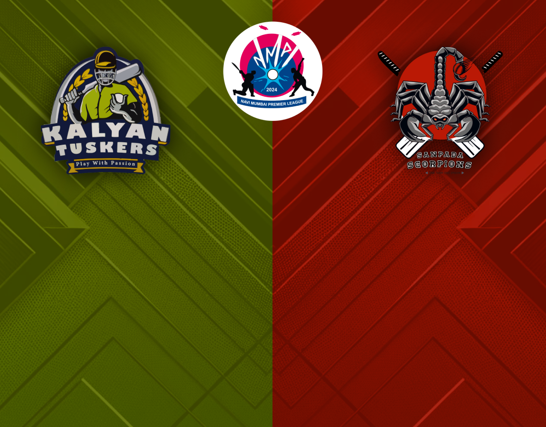Match 15 of navi mumbai premier league: kalyan tuskers vs sanpada scorpions banner