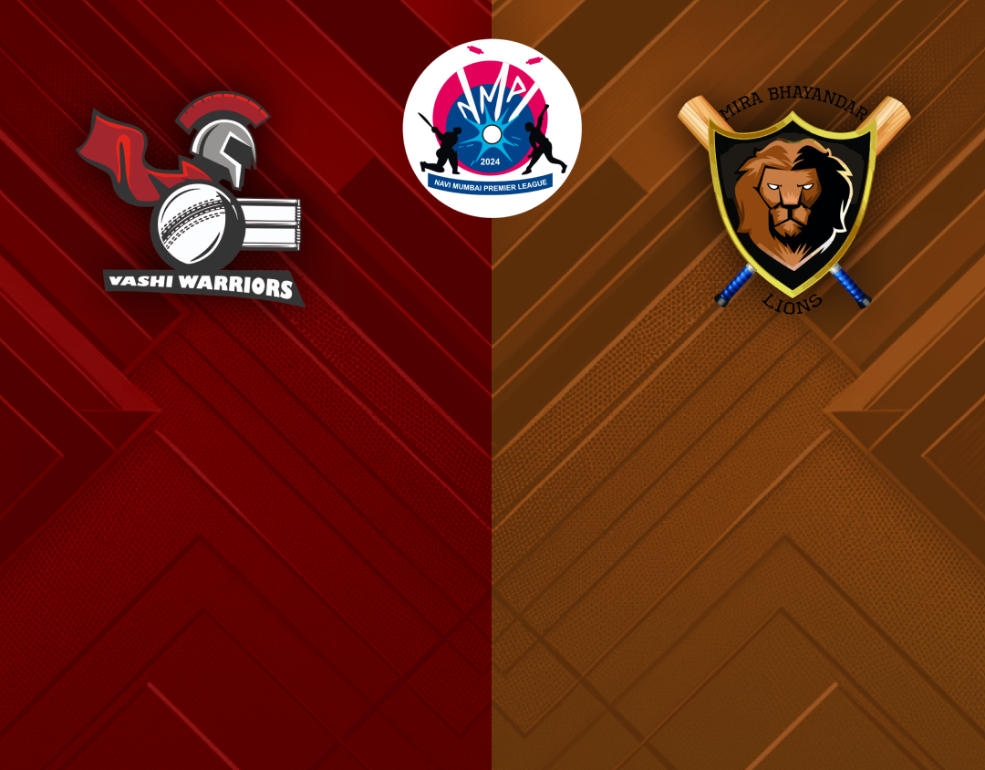 Match 17 of navi mumbai premier league: mira bhayandar lions vs vashi warriors banner