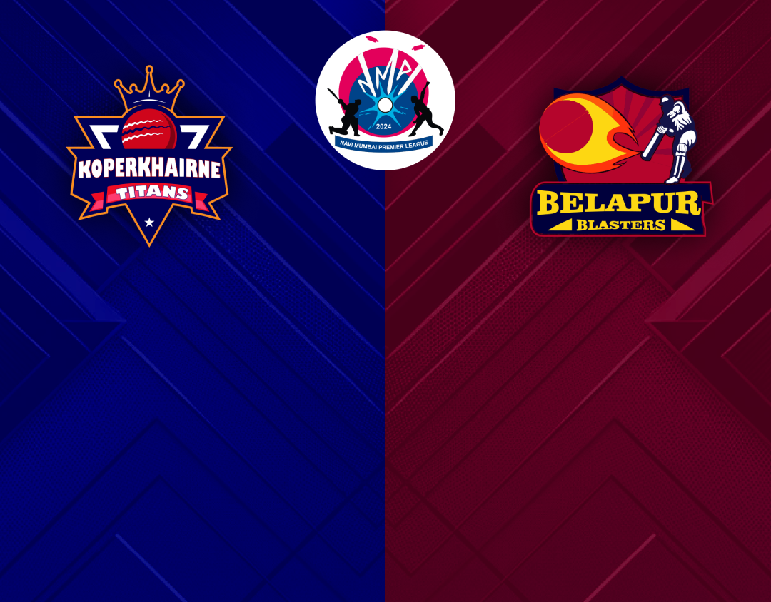 Match 23 of navi mumbai premier league: koparkhairne titans vs belapur blasters banner
