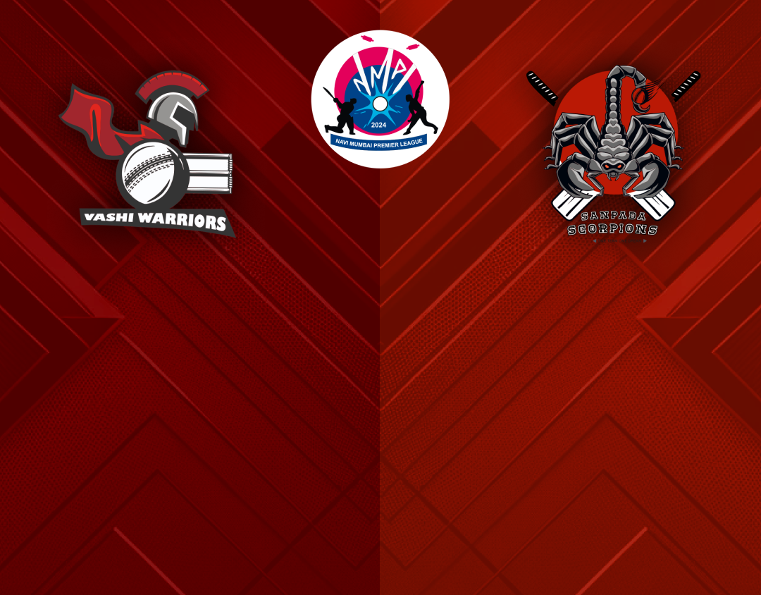 Match 27 of navi mumbai premier league: vashi warriors vs sanpada scorpions banner