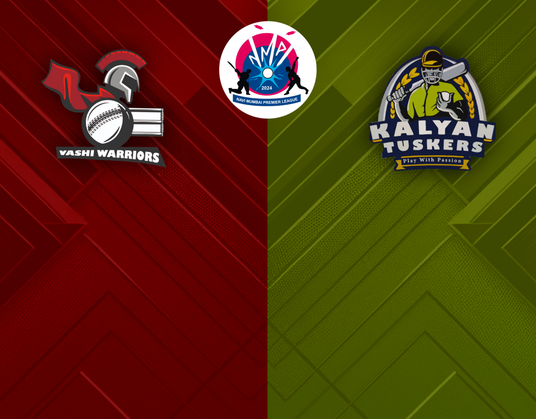 Match 8 of navi mumbai premier league: vashi warriors vs kalyan tuskers banner