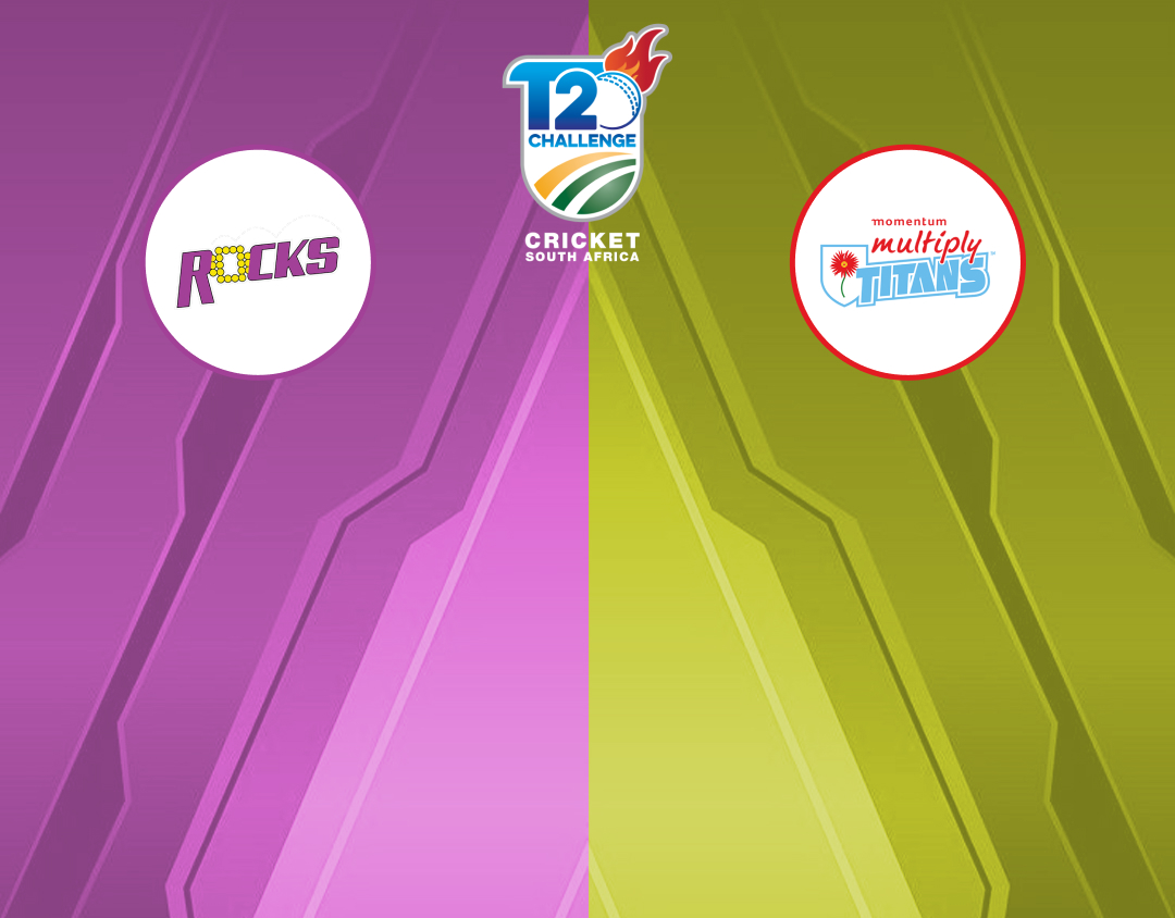 Match 5 of csa t20 challenge, 2024: rocks vs titans banner
