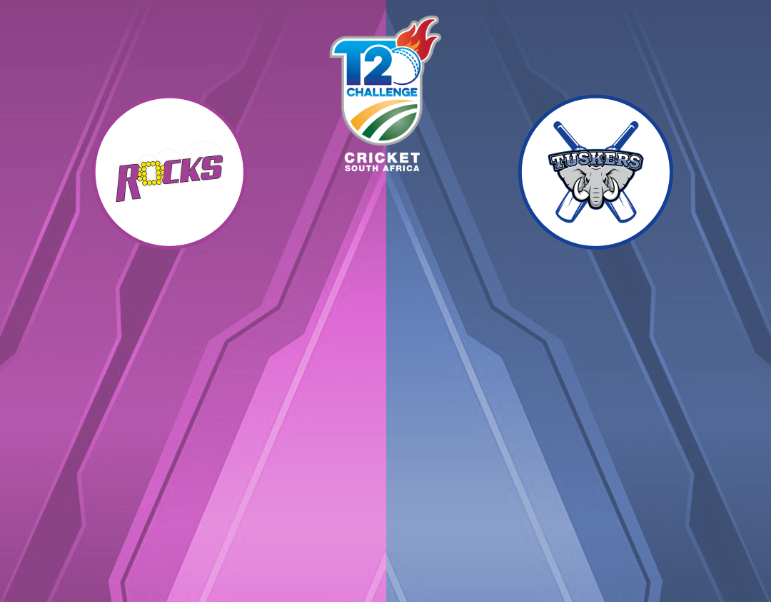 Match 33 of csa t20 challenge, 2024: rocks vs aet tuskers banner