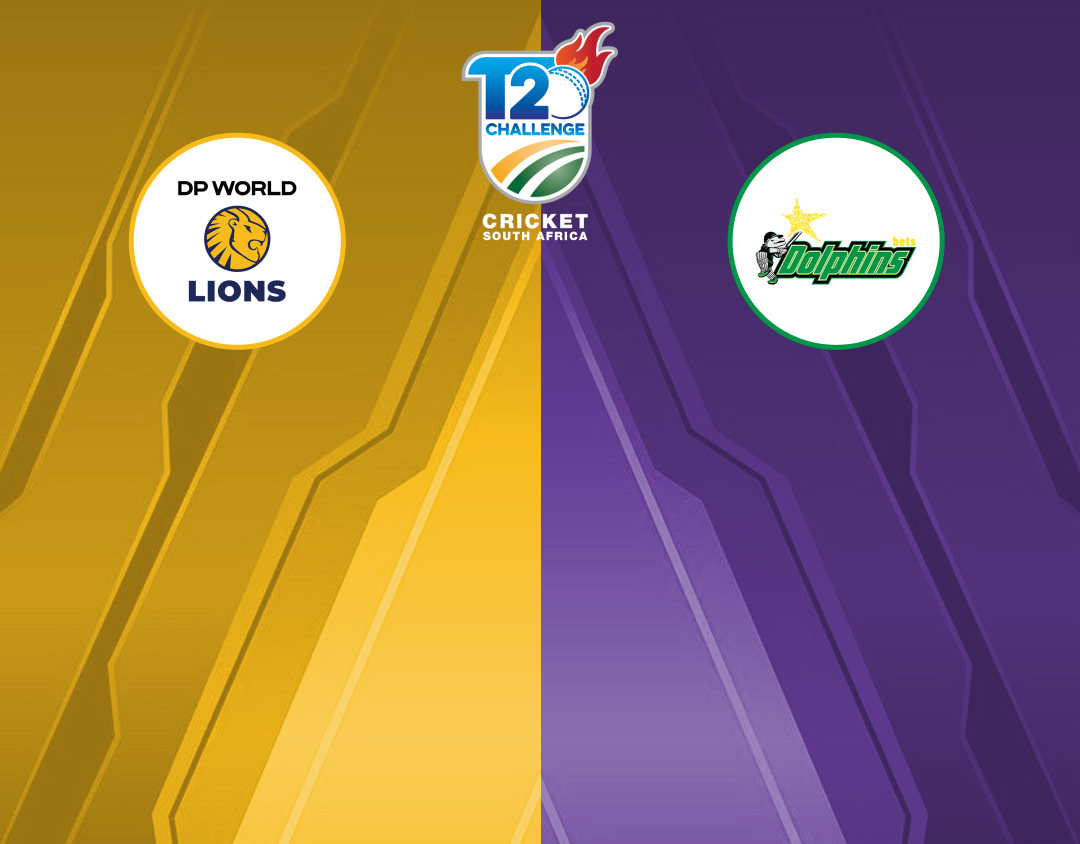 Match 35 of csa t20 challenge, 2024: dp world lions vs dolphins banner