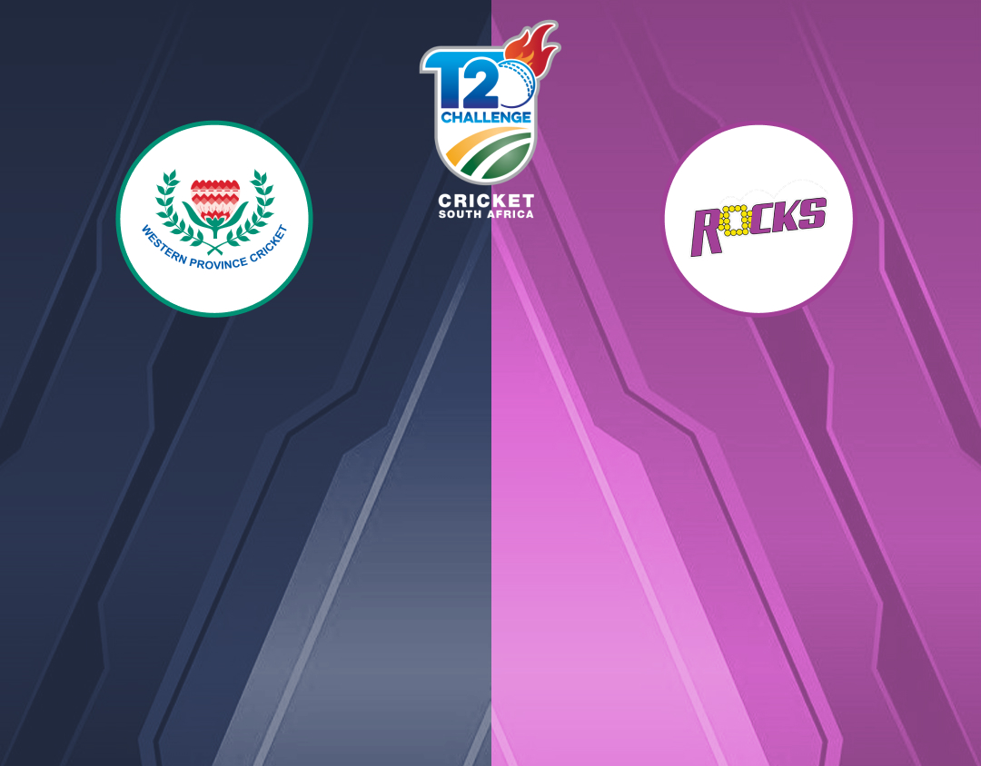 Match 37 of csa t20 challenge, 2024: western province vs rocks banner