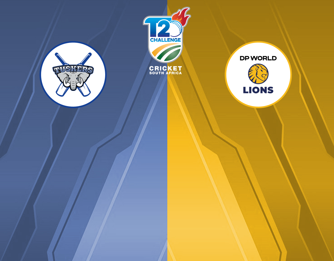 Match 53 of csa t20 challenge, 2024: aet tuskers vs dp world lions banner