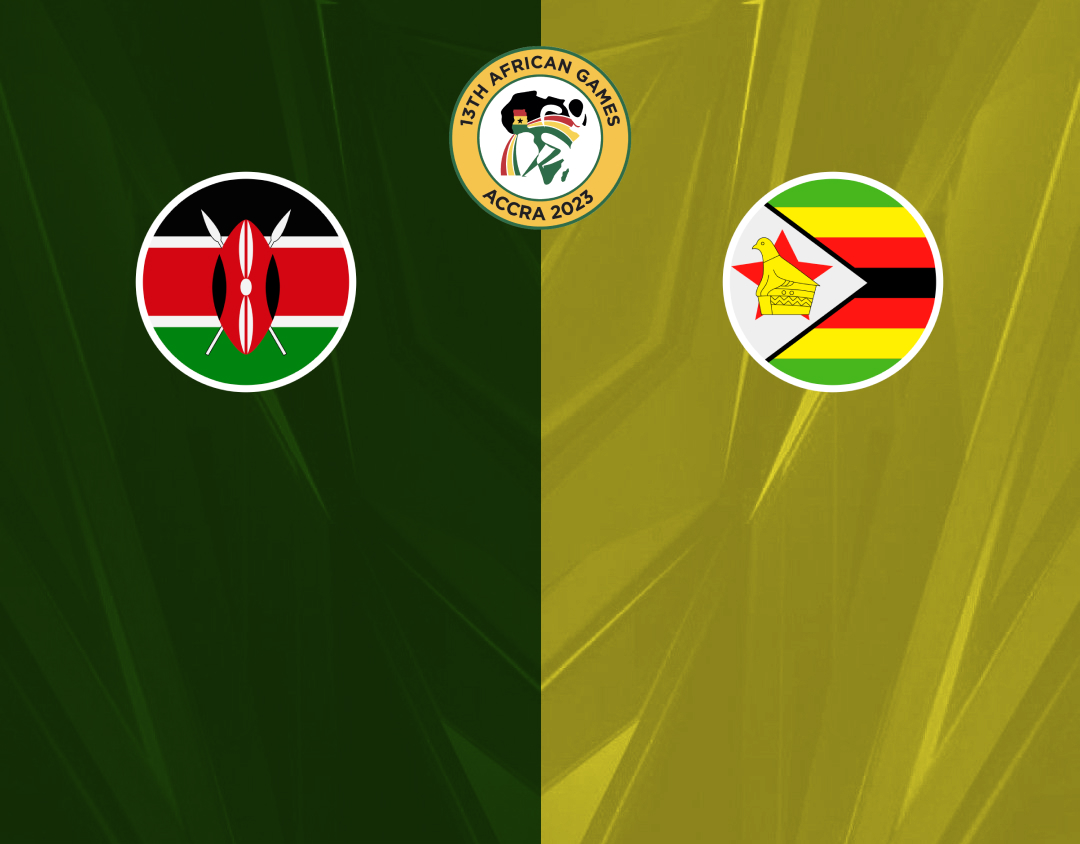 Match 11 of african games ghana 2024 women: kenya women vs zimbabwe women banner