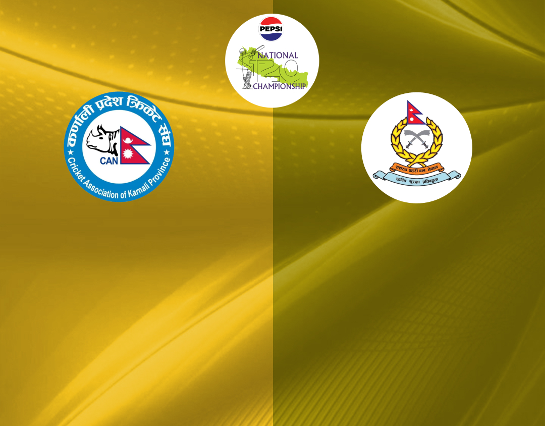 Match 9 of national t20 championship, 2024: karnali province vs nepal a.P.F. Club banner