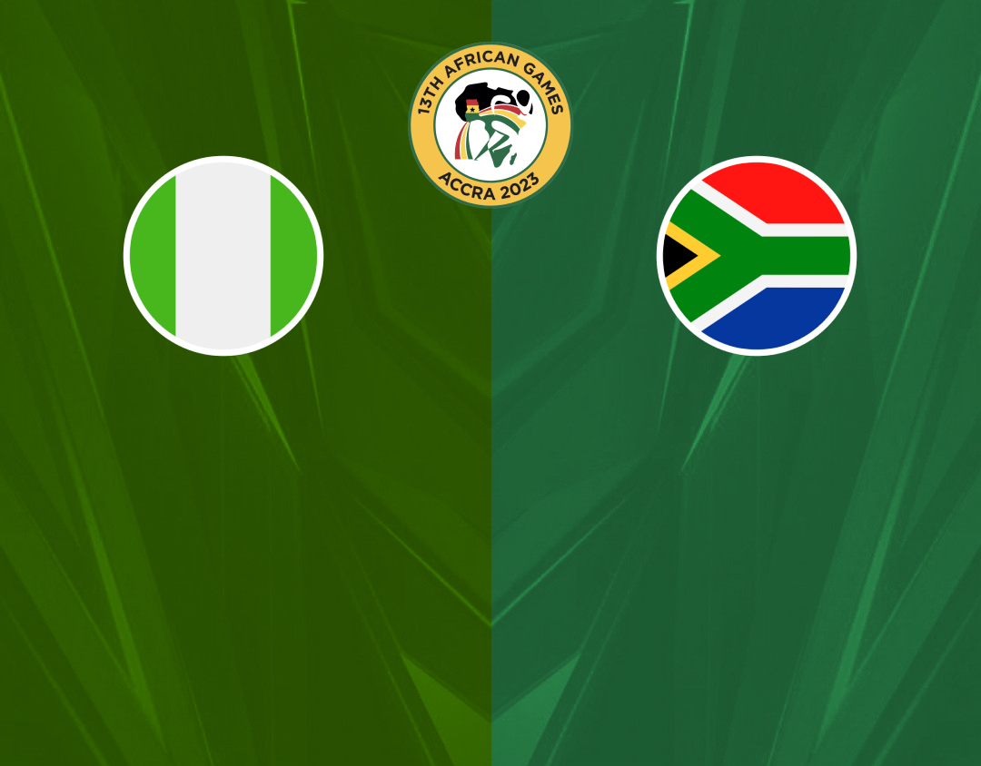 Match 10 of african games ghana 2024 women: nigeria women vs south africa women banner
