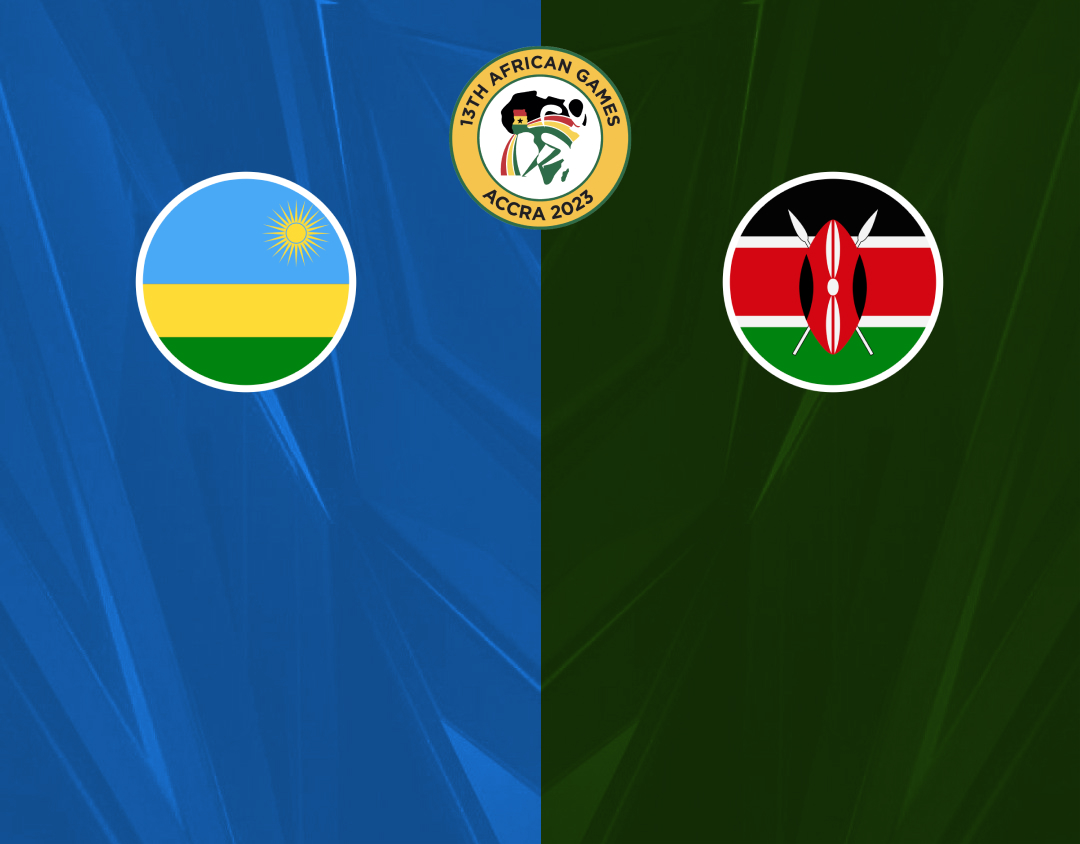 Match 8 of african games ghana 2024 women: rwanda women vs kenya women banner
