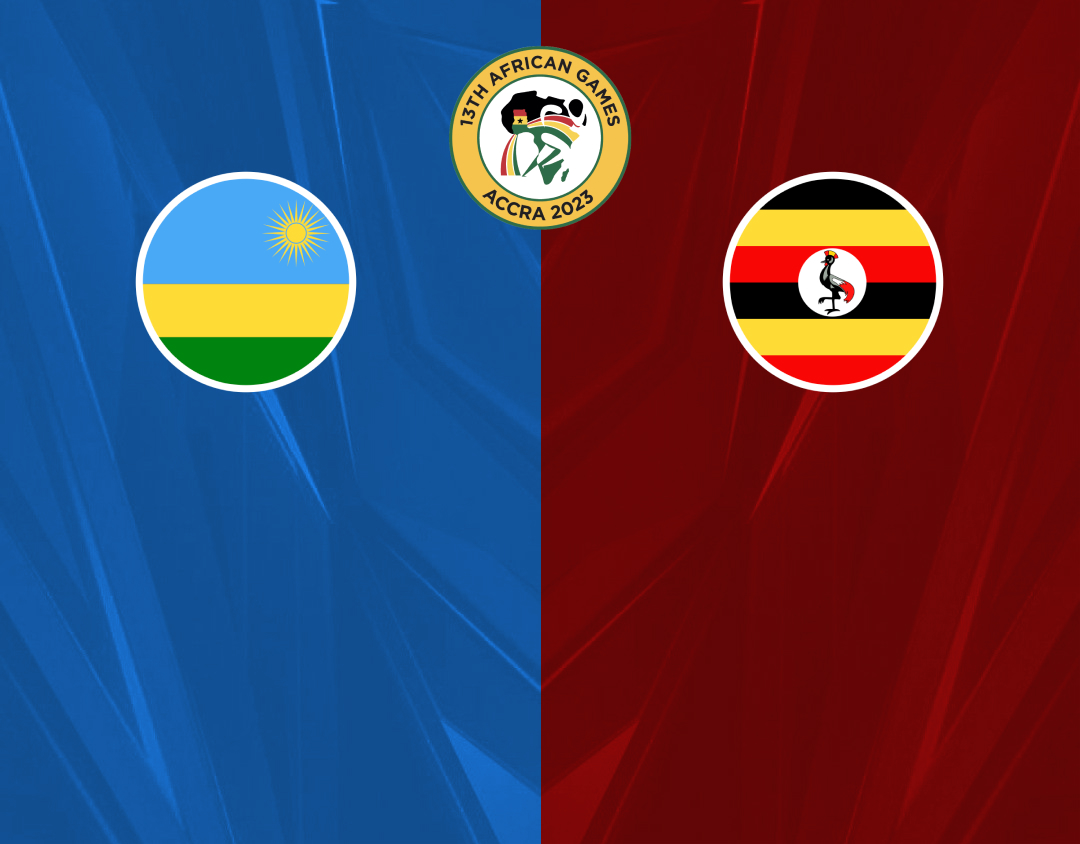 Match 12 of african games ghana 2024 women: rwanda women vs uganda women banner