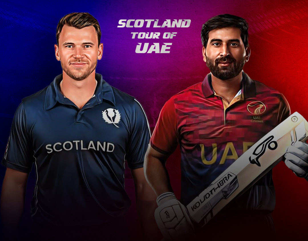 3rd t20i of scotland tour of uae, 2024: united arab emirates vs scotland banner