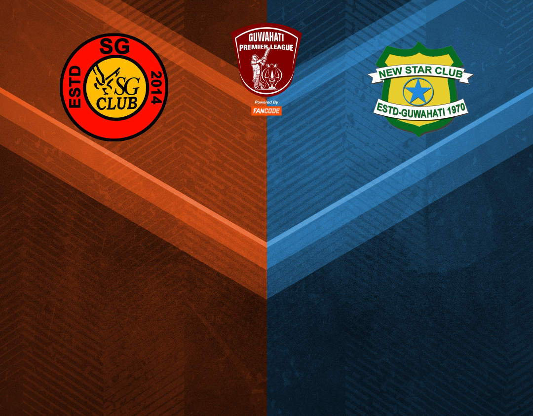 Match 3 of guwahati premier league, 2024: new star club vs sg club banner