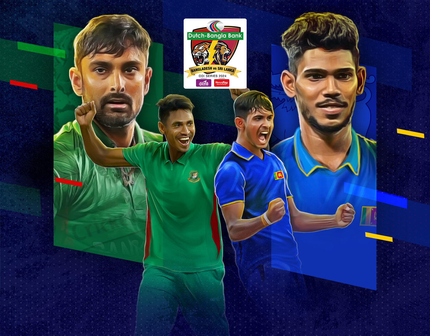 1st odi of sri lanka tour of bangladesh, 2024: bangladesh vs sri lanka banner
