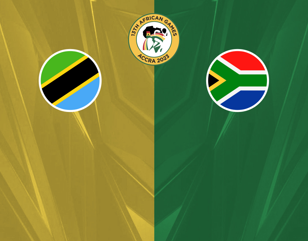 Match 5 of african games ghana 2024 women: tanzania women vs south africa women banner